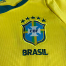 🇧🇷👶 Kit Infantil Brasil 26/27 Amarelo – Camisa + Shorts | Pronta Entrega