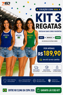 Regata Brasil Feminina Copa 2026 – Ribana Bordada Premium + FRETE GRÁTIS