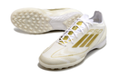 ADIDAS F50  BRANCA/DOURADA 2024 TF + BRINDE + FRETE GRÁTIS