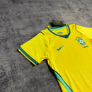 🇧🇷👶 Kit Infantil Brasil 26/27 Amarelo – Camisa + Shorts | Pronta Entrega