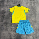 🇧🇷👶 Kit Infantil Brasil 26/27 Amarelo – Camisa + Shorts | Pronta Entrega