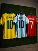 Kit Lendas do Futebol (3 Camisas) | Neymar, Messi e CR7 + Frete Grátis