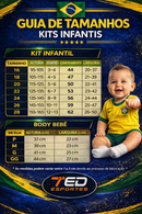🇧🇷👶 Kit Infantil Brasil 26/27 Azul – Versão Torcedor | Pronta Entrega