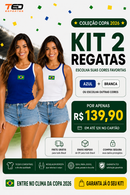 Regata Feminina Ribana Premium Bandeira Brasil 🇧🇷 + Frete Grátis