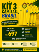 KIT CASAL 2 Camisas Brasil 26/27 Amarela Masculina – Versão Torcedor | Pronta Entrega