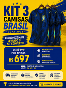 KIT CASAL 2 Camisas Brasil 26/27 Amarela Masculina – Versão Torcedor | Pronta Entrega