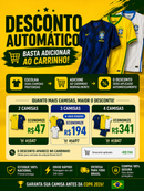 KIT CASAL 2 Camisas Brasil 26/27 Amarela Masculina – Versão Torcedor | Pronta Entrega