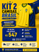 KIT CASAL 2 Camisas Brasil 26/27 Amarela Masculina – Versão Torcedor | Pronta Entrega