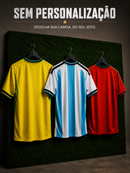 Kit Lendas do Futebol (3 Camisas) | Neymar, Messi e CR7 + Frete Grátis