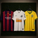 Kit Neymar | Barcelona 2014/15 + Santos 2011 + Brasil 2026 + Frete Grátis