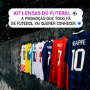 Kit Lendas do Futebol (3 Camisas) | Neymar, Messi e CR7 + Frete Grátis