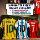 Kit Lendas do Futebol (3 Camisas) | Neymar, Messi e CR7 + Frete Grátis
