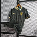 CAMISA DA SELEÇÃO BRASILEIRA PRETA/DOURADA  MASCULINA