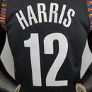 Regata Brooklyn Nets City Jérsei Harris Nº 12 - Torcedor - Masculina - Preta