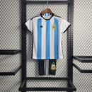 Conjunto Kit Infantil Argentina Home 22/23 Adidas - Azul+Branco
