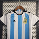 Conjunto Kit Infantil Argentina Home 22/23 Adidas - Azul+Branco