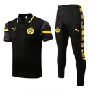 CONJUNTO POLO BORRUSIA DORTMUND BLACK + FRETE GRÁTIS