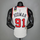 Regata Chicago Bulls 2021 - 91 RODMAN - BRANCO
