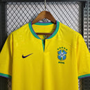 CAMISA DA SELEÇÃO BRASILEIRA AMARELA MASCULINA COPA DO MUNDO  2022