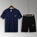 Conjunto De Camiseta Nike + Short Masculino Casual Esporte Com Gola Redonda